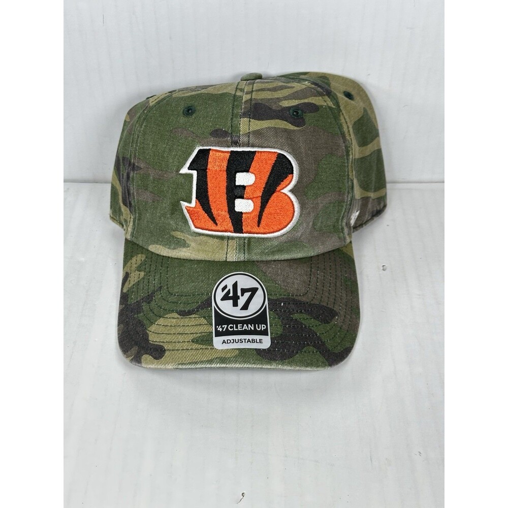 Cincinnati Bengals '47 Brand NFL Football Camo Clean Up Adjustable Dad Hat NEW